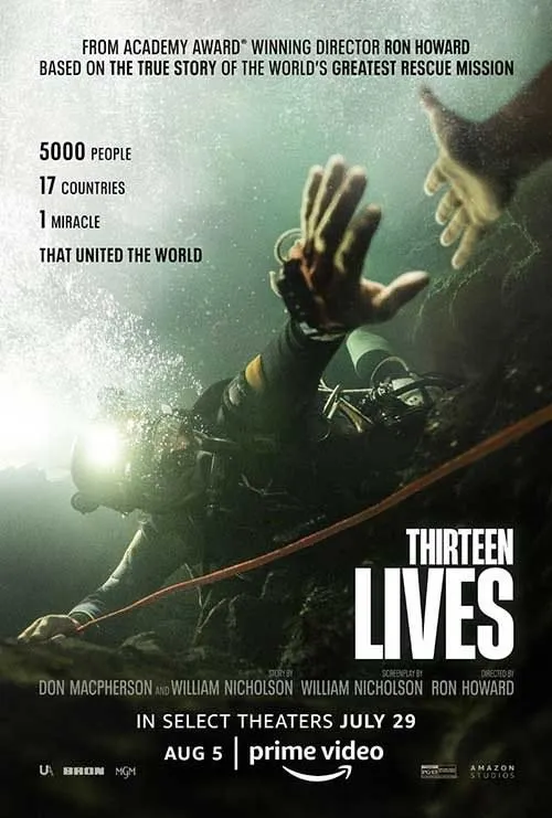 Thirteen Lives biographical survival movie poster on IPTVON